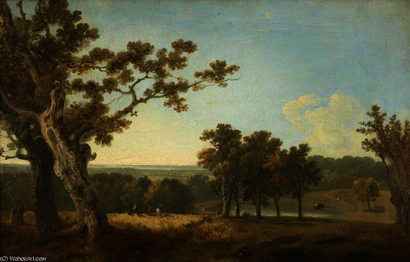 Wikioo.org - The Encyclopedia of Fine Arts - Painting, Artwork by Richard Wilson - View of Windsor Forest