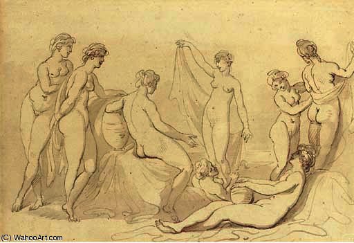 WikiOO.org - Encyclopedia of Fine Arts - Maalaus, taideteos Thomas Rowlandson - Classical nudes