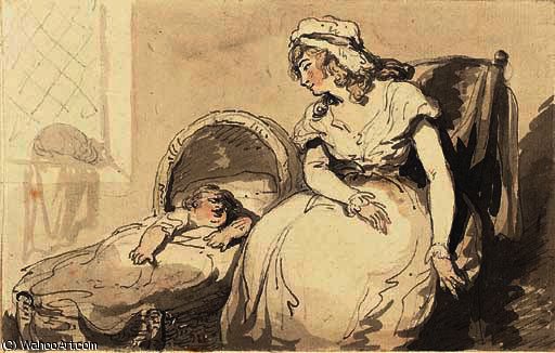 Wikioo.org - The Encyclopedia of Fine Arts - Painting, Artwork by Thomas Rowlandson - Mother and child