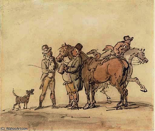 Wikioo.org - Encyklopedia Sztuk Pięknych - Malarstwo, Grafika Thomas Rowlandson - The horse dealer