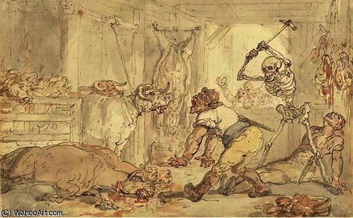 Wikioo.org - The Encyclopedia of Fine Arts - Painting, Artwork by Thomas Rowlandson - The massacre