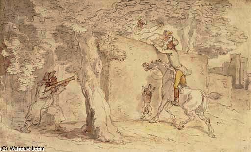 WikiOO.org – 美術百科全書 - 繪畫，作品 Thomas Rowlandson - 被盗吻