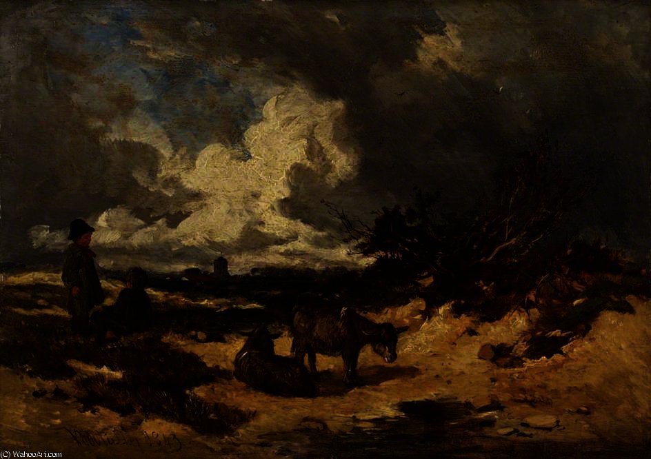 Wikioo.org - The Encyclopedia of Fine Arts - Painting, Artwork by William James Muller - A heath scene