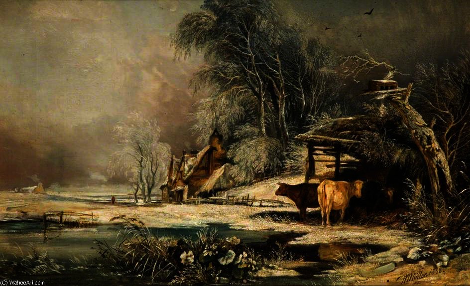 Wikioo.org - The Encyclopedia of Fine Arts - Painting, Artwork by William James Muller - A Lowering Day in Winter