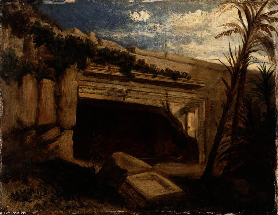 WikiOO.org - Encyclopedia of Fine Arts - Maľba, Artwork William James Muller - A rock tomb, lycia