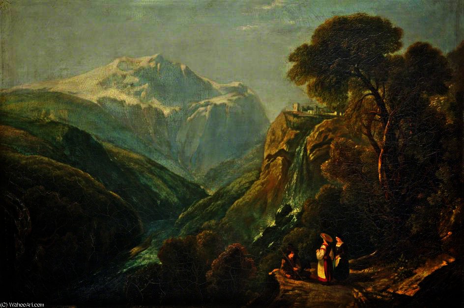 Wikoo.org - موسوعة الفنون الجميلة - اللوحة، العمل الفني William James Muller - Alpine landscape
