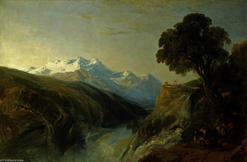 Wikioo.org - The Encyclopedia of Fine Arts - Painting, Artwork by William James Muller - An alpine scene