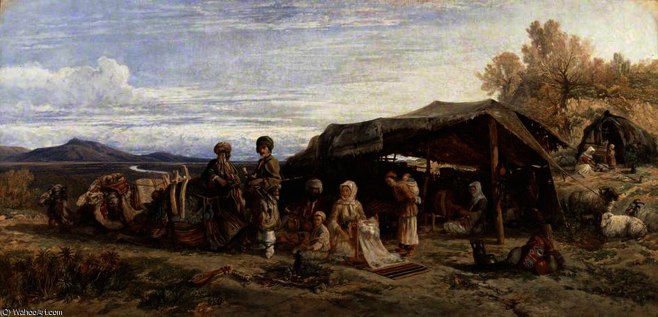 Wikioo.org - The Encyclopedia of Fine Arts - Painting, Artwork by William James Muller - An Encampment in the Desert