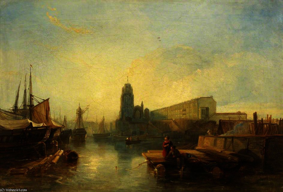 WikiOO.org - Encyclopedia of Fine Arts - Målning, konstverk William James Muller - Bristol harbour