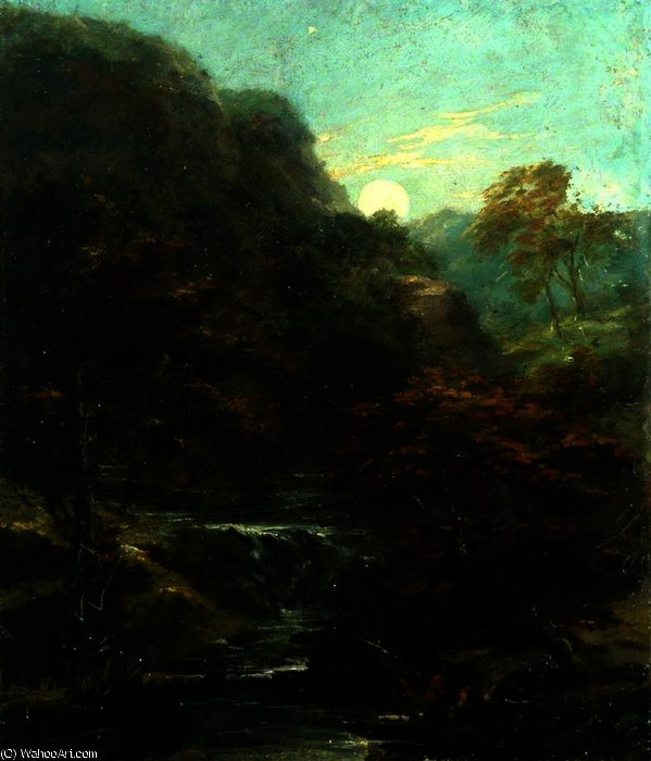 Wikioo.org - Bách khoa toàn thư về mỹ thuật - Vẽ tranh, Tác phẩm nghệ thuật William James Muller - Evening on the River