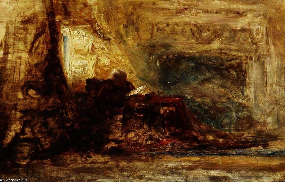 Wikioo.org - The Encyclopedia of Fine Arts - Painting, Artwork by William James Muller - Figure in a Study