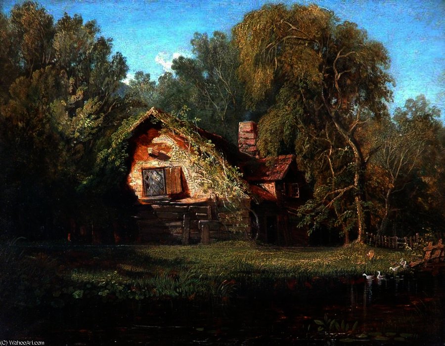 Wikioo.org - สารานุกรมวิจิตรศิลป์ - จิตรกรรม William James Muller - Old cottage