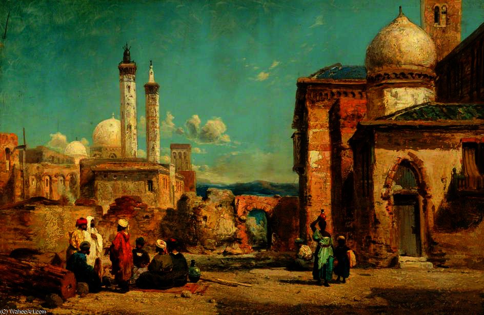WikiOO.org - 백과 사전 - 회화, 삽화 William James Muller - Scene in Morocco