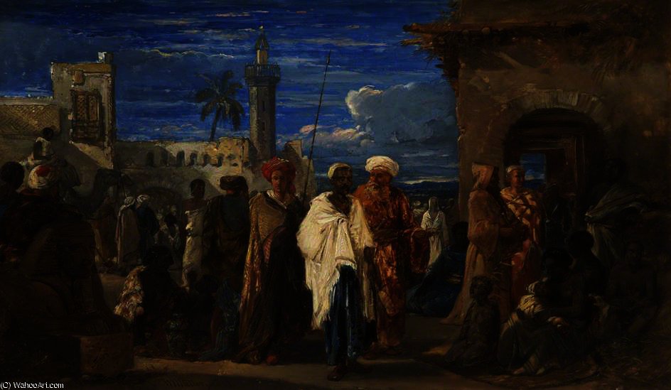 WikiOO.org - Enciklopedija likovnih umjetnosti - Slikarstvo, umjetnička djela William James Muller - Slave market, cairo