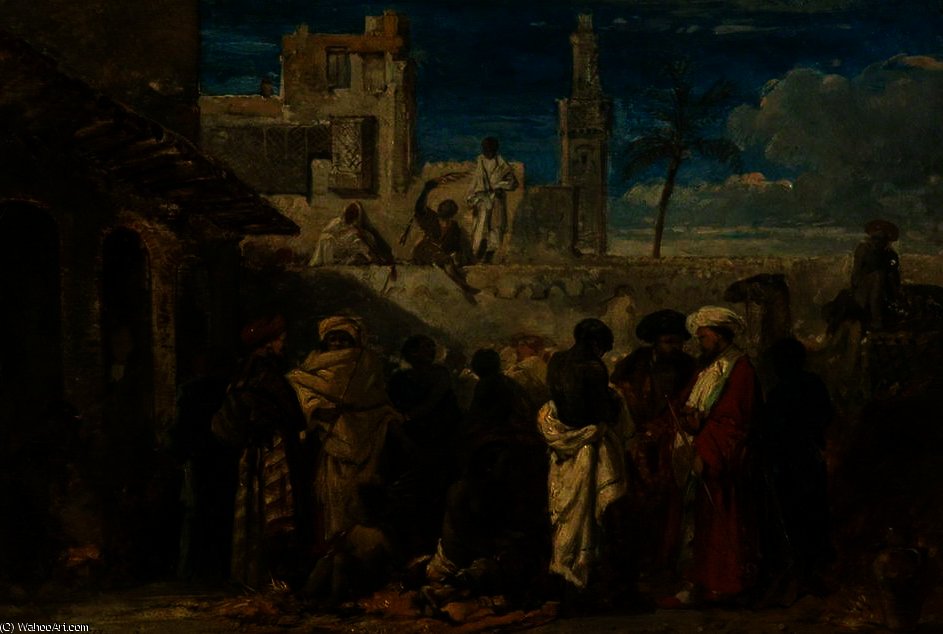 Wikioo.org - The Encyclopedia of Fine Arts - Painting, Artwork by William James Muller - The slave market, cairo