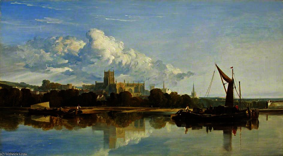 Wikioo.org - The Encyclopedia of Fine Arts - Painting, Artwork by William James Muller - View of Bristol Cathedral