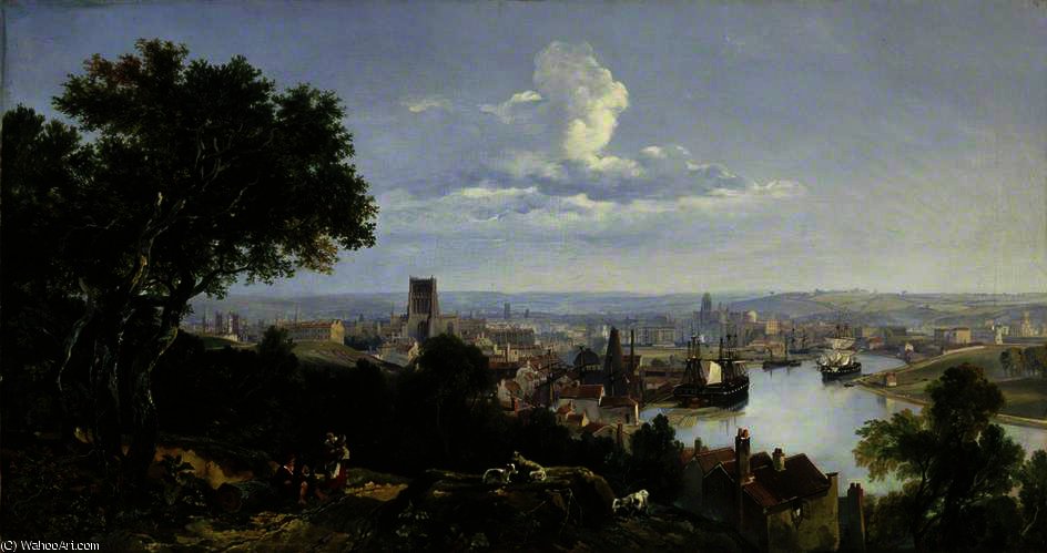 Wikioo.org - สารานุกรมวิจิตรศิลป์ - จิตรกรรม William James Muller - View of Bristol from Clifton Wood