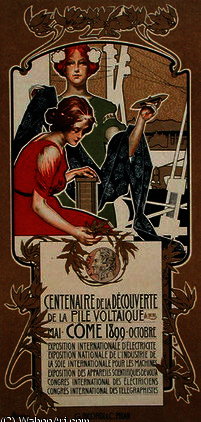 WikiOO.org - Güzel Sanatlar Ansiklopedisi - Resim, Resimler Adolf Hohenstein - Poster advertising the Centenary of the Discovery