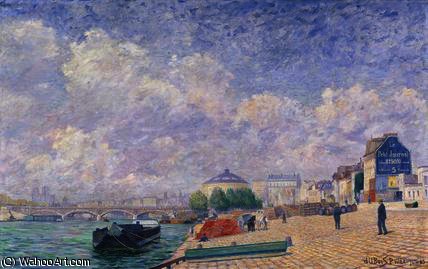 Wikioo.org - The Encyclopedia of Fine Arts - Painting, Artwork by Albert Dubois Pillet - The Seine at Bercy