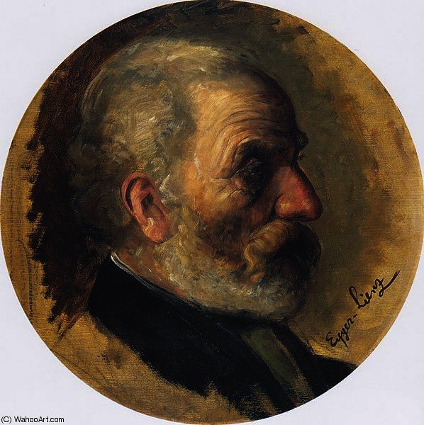 Wikioo.org - The Encyclopedia of Fine Arts - Painting, Artwork by Albin Egger Lienz - Man's head