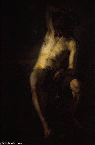 Wikioo.org - The Encyclopedia of Fine Arts - Painting, Artwork by Albin Egger Lienz - Saint sebastian