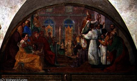 Wikioo.org - The Encyclopedia of Fine Arts - Painting, Artwork by Alessandro Tiarini - Pope Eugene IV Consecrating the convent of San Marco