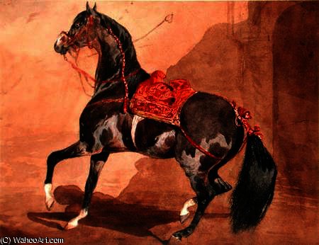 Wikioo.org - The Encyclopedia of Fine Arts - Painting, Artwork by Alfred De Dreux - An arabian horse