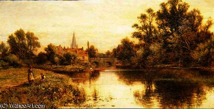 WikiOO.org - Encyclopedia of Fine Arts - Maleri, Artwork Alfred I Glendening - The Thames at Marlow