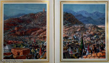 WikiOO.org - Encyclopedia of Fine Arts - Maľba, Artwork Alphonse Etienne Dinet (Nasreddine Dinet) - Pilgrims on Mount Arafa on the 9th day of
