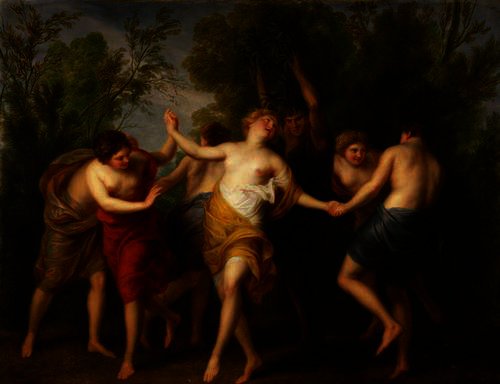 WikiOO.org - Encyclopedia of Fine Arts - Maľba, Artwork Andries Cornelis Lens - Dance of the Maenad