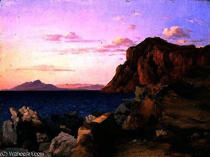 Wikioo.org - The Encyclopedia of Fine Arts - Painting, Artwork by Antal Ligeti - Rocky landscape