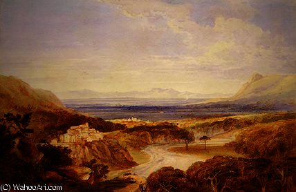 WikiOO.org - Encyclopedia of Fine Arts - Malba, Artwork Anthony Vandyke Copley Fielding - River view