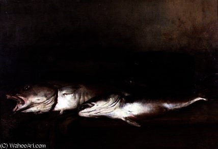 Wikioo.org – L'Enciclopedia delle Belle Arti - Pittura, Opere di Antoine Vollon - Acqua salata pesci