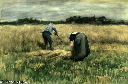 WikiOO.org - אנציקלופדיה לאמנויות יפות - ציור, יצירות אמנות Anton Mauve - The harvest