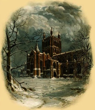 Wikioo.org - The Encyclopedia of Fine Arts - Painting, Artwork by Arthur Wilde Parsons - Hereford cathedral