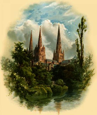 Wikioo.org - The Encyclopedia of Fine Arts - Painting, Artwork by Arthur Wilde Parsons - Lichfield cathedral