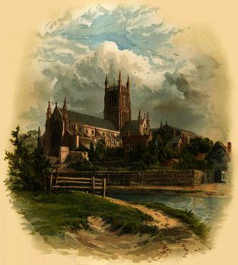 Wikioo.org - The Encyclopedia of Fine Arts - Painting, Artwork by Arthur Wilde Parsons - Worcester cathedral