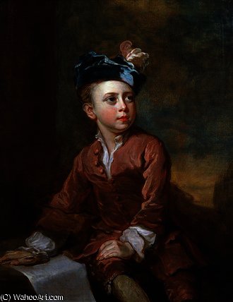 WikiOO.org - אנציקלופדיה לאמנויות יפות - ציור, יצירות אמנות Bartholomew Dandridge - Portrait of a Young Boy, c.1735