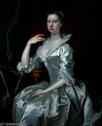 Wikioo.org - สารานุกรมวิจิตรศิลป์ - จิตรกรรม Bartholomew Dandridge - Portrait of Mrs Elizabeth Ingram