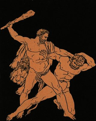 Wikioo.org - The Encyclopedia of Fine Arts - Painting, Artwork by Bartolomeo Pinelli - Hercules and Cacus