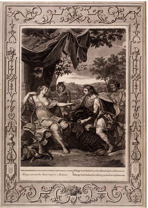 Wikioo.org - สารานุกรมวิจิตรศิลป์ - จิตรกรรม Bernard Picart - Meleager presents the boar s head to atalanta engraving