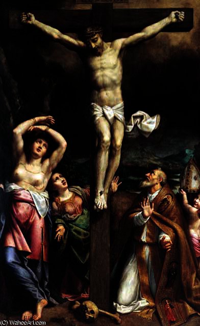 WikiOO.org - Encyclopedia of Fine Arts - Maleri, Artwork Bernardino Gatti - The crucifixion