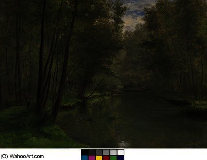 Wikioo.org - The Encyclopedia of Fine Arts - Painting, Artwork by Cesar De Cock - Along the River Epte in Gasny