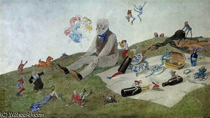 WikiOO.org - Encyclopedia of Fine Arts - Malba, Artwork Charles Altamont Doyle - An enchanted picnic