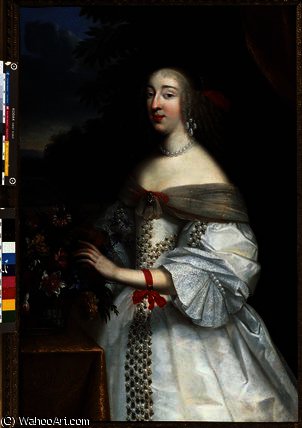 WikiOO.org - Encyclopedia of Fine Arts - Målning, konstverk Charles Beaubrun (Charles Bobrun) - Portrait of Anne Marie Louise, Duchesse d'Orleans