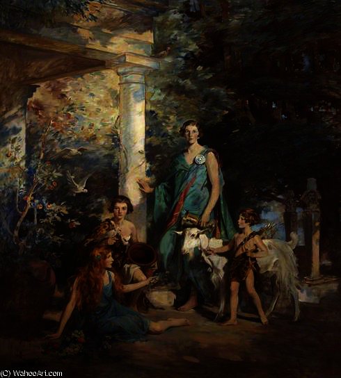 Wikioo.org - The Encyclopedia of Fine Arts - Painting, Artwork by Charles Edmund Brock - Portrait of Circe and the Sirens