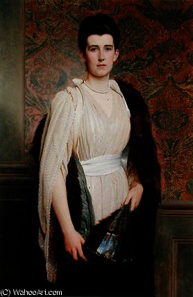 Wikioo.org - The Encyclopedia of Fine Arts - Painting, Artwork by Charles Edward Perugini - Portrait of a Woman