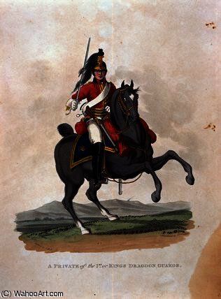 Wikioo.org - The Encyclopedia of Fine Arts - Painting, Artwork by Charles Hamilton Smith - A Private of the 1st, or King's Dragoon Guards