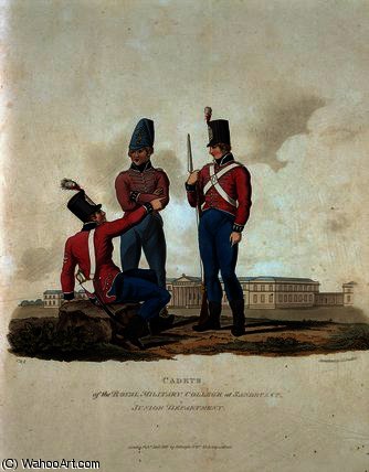 WikiOO.org - Encyclopedia of Fine Arts - Målning, konstverk Charles Hamilton Smith - Cadets of the Royal Military College at Sandhurst