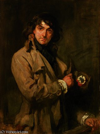 WikiOO.org - Encyclopedia of Fine Arts - Maleri, Artwork Charles Hazelwood Shannon - Portrait of Sir John Martin Harvey